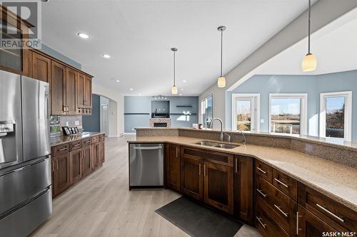 Brand Acreage, Corman Park Rm No. 344, SK - Indoor Photo Showing Kitchen With Double Sink