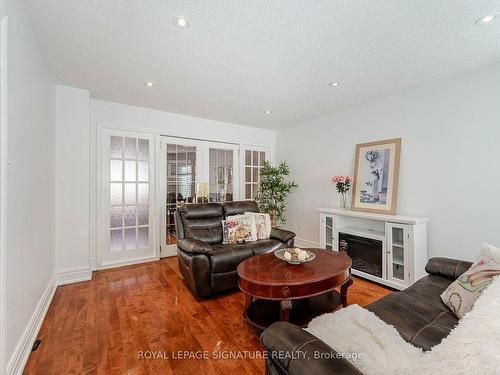 36 Smye Crt, Brampton, ON - Indoor Photo Showing Living Room With Fireplace