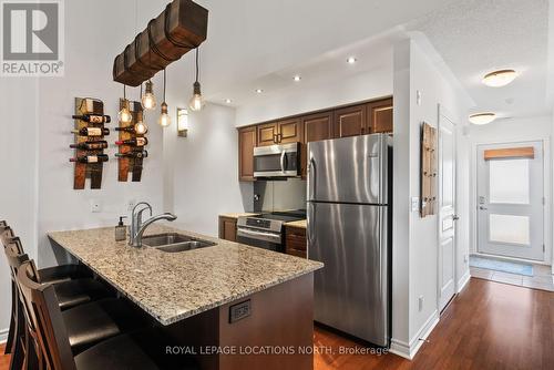 302 - 10 Brandy Lane Drive, Collingwood, ON - Indoor Photo Showing Kitchen With Double Sink