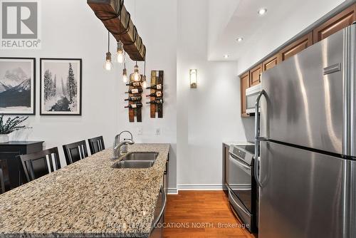 302 - 10 Brandy Lane Drive, Collingwood, ON - Indoor Photo Showing Kitchen With Double Sink