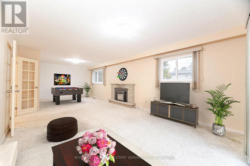 2136 Davebrook Road, Mississauga, ON - Indoor Photo Showing Living Room With Fireplace