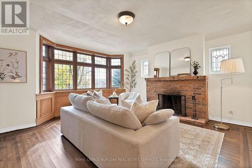 295 Plains Road W, Burlington, ON - Indoor Photo Showing Living Room With Fireplace