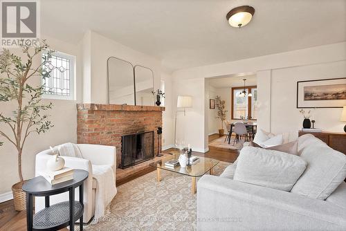 295 Plains Road W, Burlington, ON - Indoor Photo Showing Living Room With Fireplace