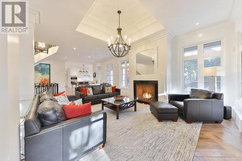 241 Roseland Crescent, Burlington, ON - Indoor Photo Showing Living Room With Fireplace