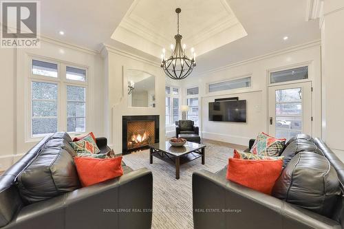 241 Roseland Crescent, Burlington, ON - Indoor Photo Showing Living Room With Fireplace