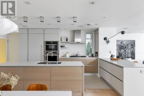 22 Queen Anne Road, Toronto, ON - Indoor Photo Showing Kitchen With Double Sink