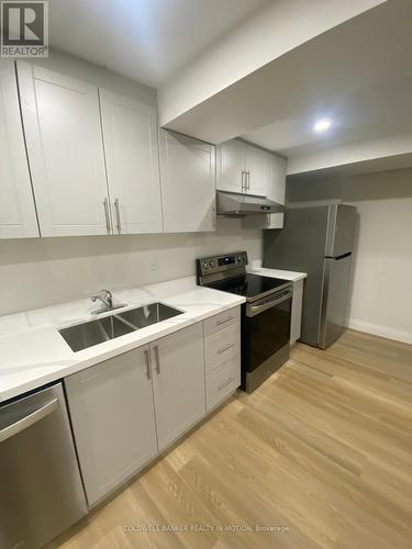 Basemnt - 1275 Menefy Place, Milton, ON - Indoor Photo Showing Kitchen With Double Sink