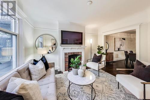 33 Hampton Avenue, Toronto, ON - Indoor Photo Showing Living Room With Fireplace