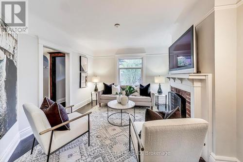 33 Hampton Avenue, Toronto, ON - Indoor Photo Showing Living Room With Fireplace