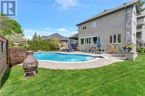 175 Oakhill Place, Ancaster, ON - Outdoor With In Ground Pool With Deck Patio Veranda With Backyard With Exterior