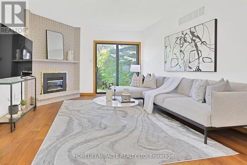 12 Archer Court, Brampton, ON - Indoor Photo Showing Living Room With Fireplace