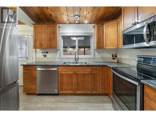 1698 Gillard Drive, Kelowna, BC - Indoor Photo Showing Kitchen With Double Sink