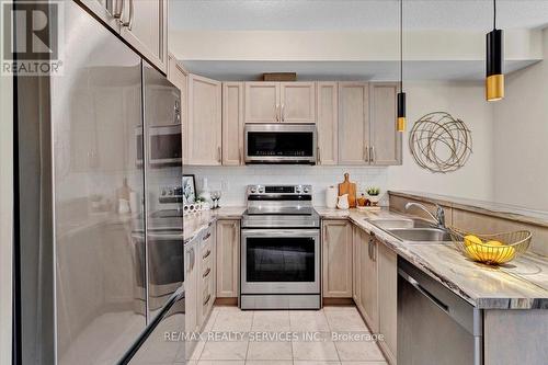 96 - 445 Ontario Street S, Milton, ON - Indoor Photo Showing Kitchen With Double Sink With Upgraded Kitchen