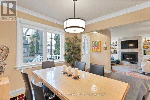 79 Natal Avenue, Toronto, ON - Indoor Photo Showing Dining Room With Fireplace