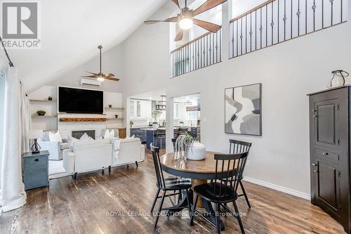 44 Stroud Crescent, Wasaga Beach, ON - Indoor Photo Showing Dining Room With Fireplace