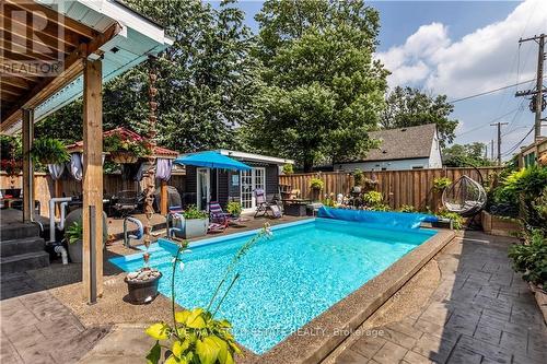 252 Walter Avenue N, Hamilton, ON - Outdoor With In Ground Pool