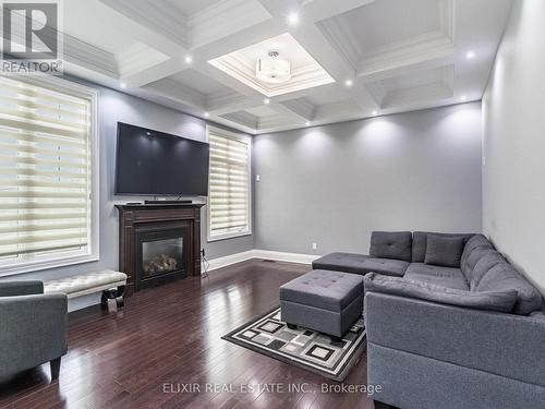 76 Degrey Drive, Brampton, ON - Indoor Photo Showing Living Room With Fireplace