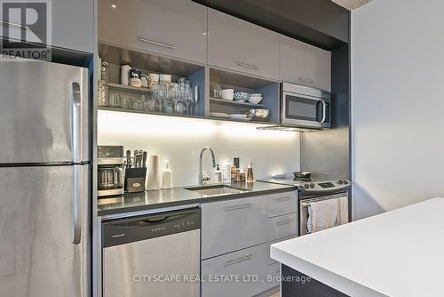 705 - 51 Trolley Crescent, Toronto, ON - Indoor Photo Showing Kitchen With Stainless Steel Kitchen With Upgraded Kitchen