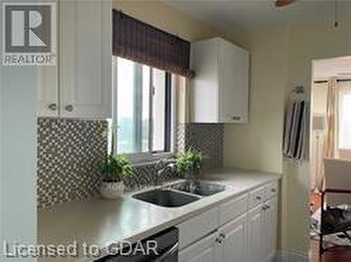 901 - 358 Waterloo Avenue, Guelph, ON - Indoor Photo Showing Kitchen With Double Sink