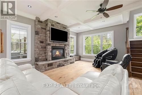 10385 Shaw Road, North Dundas, ON - Indoor Photo Showing Living Room With Fireplace