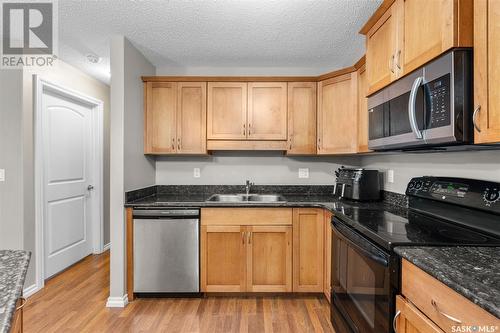 A207 103 Wellman Crescent, Saskatoon, SK - Indoor Photo Showing Kitchen With Double Sink