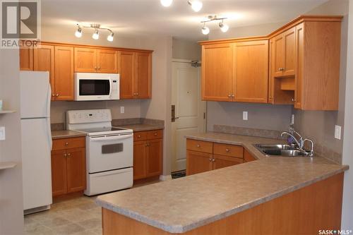 602 2221 Adelaide Street E, Saskatoon, SK - Indoor Photo Showing Kitchen With Double Sink