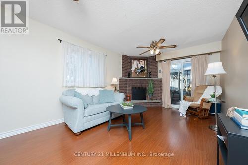 60 Camberley Crescent, Brampton, ON - Indoor Photo Showing Living Room With Fireplace