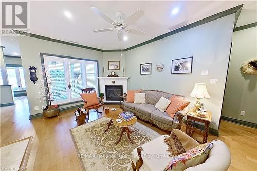 24 Bayfield Mews Lane, Bluewater (Bayfield), ON - Indoor Photo Showing Living Room With Fireplace