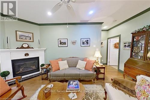 24 Bayfield Mews Lane, Bluewater (Bayfield), ON - Indoor Photo Showing Living Room With Fireplace