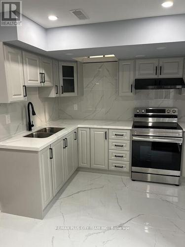 Bsmt - 50 Stockell Crescent, Ajax, ON - Indoor Photo Showing Kitchen With Double Sink