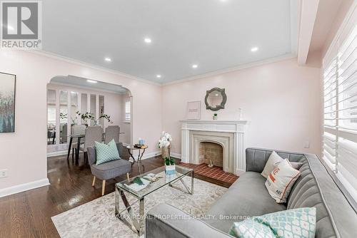 6 Wortham Drive S, Toronto, ON - Indoor Photo Showing Living Room With Fireplace