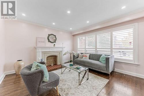 6 Wortham Drive S, Toronto, ON - Indoor Photo Showing Living Room With Fireplace