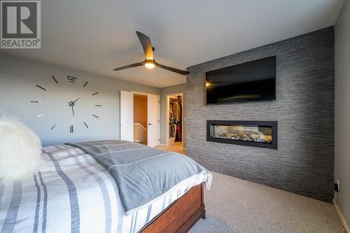 Master Suite - 2365 Abbeyglen Way Unit# 8 Lot# 8, Kamloops, BC - Indoor Photo Showing Bedroom With Fireplace