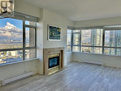 2201 6521 Bonsor Street, Burnaby, BC - Indoor Photo Showing Living Room With Fireplace