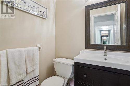 Bathroom with vanity and toilet - 5021 Bunton Crescent, Burlington, ON - Indoor Photo Showing Bathroom