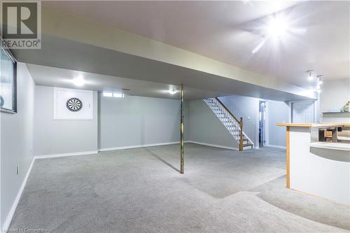 Basement featuring light carpet - 39 Keewatin Avenue, Kitchener, ON - Indoor Photo Showing Basement