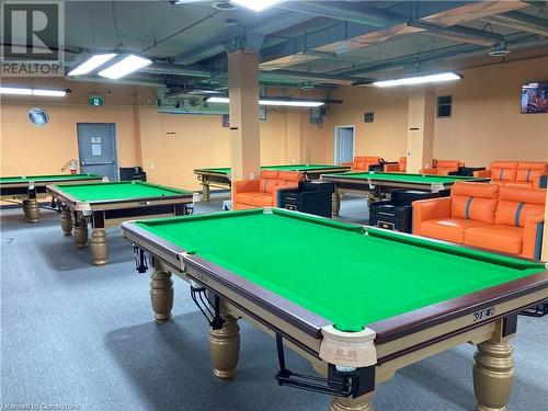 Recreation room featuring carpet flooring and billiards - 372 King Street Unit# 1&2, Waterloo, ON 