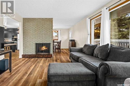 1309 King Crescent, Moose Jaw, SK - Indoor Photo Showing Living Room With Fireplace