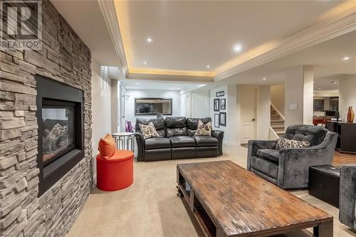 3637 Jorie Crescent, Mississauga, ON - Indoor Photo Showing Living Room With Fireplace