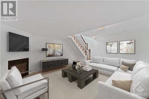 111 Westphalian Avenue, Ottawa, ON - Indoor Photo Showing Living Room With Fireplace