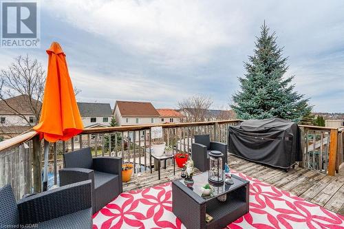 Wooden terrace with a grill - 727 Zermatt Drive, Waterloo, ON - Outdoor With Deck Patio Veranda With Exterior