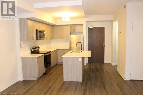 16 Markle Crescent Unit# 102, Ancaster, ON - Indoor Photo Showing Kitchen With Double Sink With Upgraded Kitchen