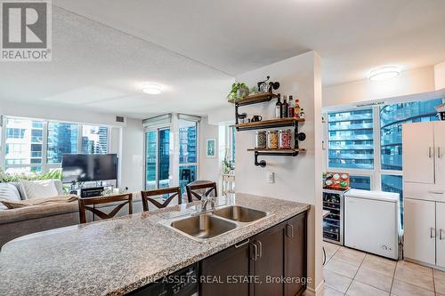 2306 - 19 Grand Trunk Crescent, Toronto, ON - Indoor Photo Showing Kitchen With Double Sink