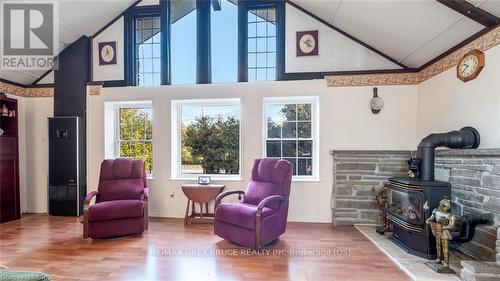 87 Isthmus Bay Road, Northern Bruce Peninsula, ON - Indoor With Fireplace