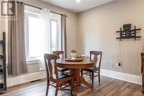 Dining room featuring hardwood / wood-style flooring - 175 Mcnab St, Stratford, ON - Indoor Photo Showing Dining Room