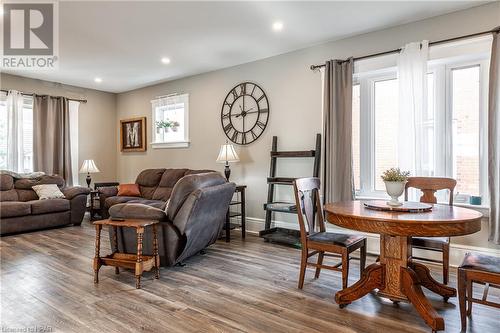 Living room featuring hardwood / wood-style flooring - 175 Mcnab St, Stratford, ON - Indoor Photo Showing Living Room