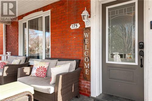 Doorway to property featuring covered porch - 175 Mcnab St, Stratford, ON - Outdoor With Deck Patio Veranda With Exterior