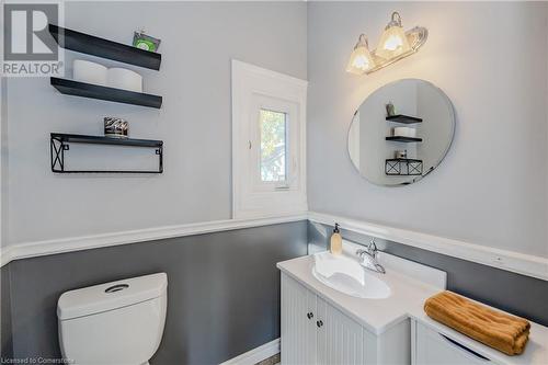 Bathroom featuring vanity and toilet - 20 Sarah Street, Brantford, ON - Indoor Photo Showing Bathroom