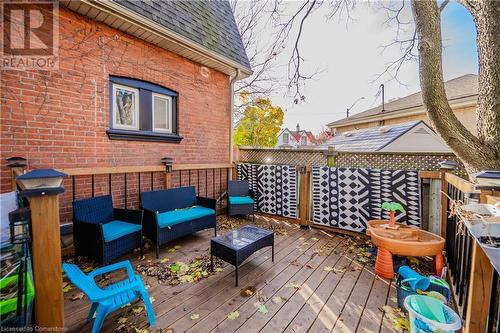 View of wooden deck - 20 Sarah Street, Brantford, ON - Outdoor With Deck Patio Veranda With Exterior