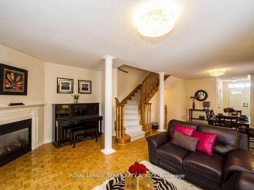 19 Royal Appian Cres, Vaughan, ON - Indoor Photo Showing Living Room With Fireplace